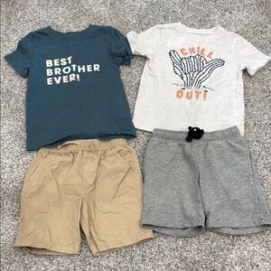 Kids Graphic Tees and Shorts Set
